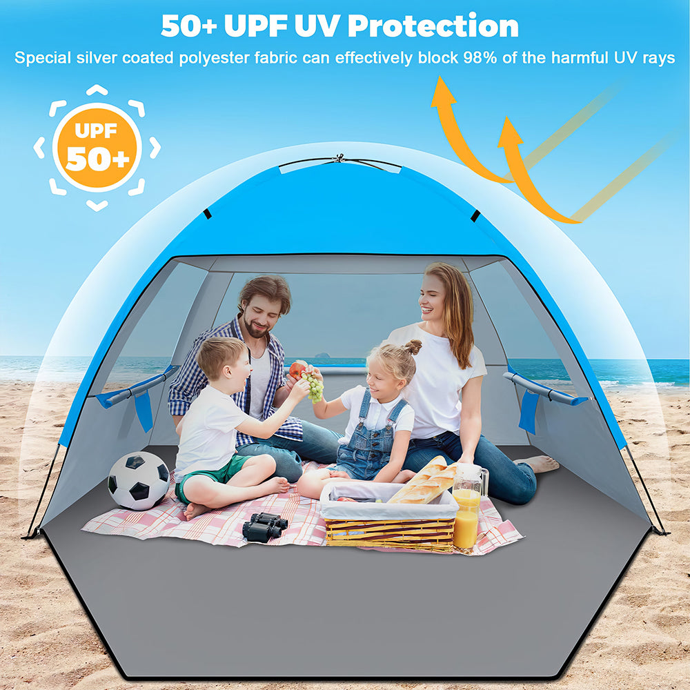 Beach Sail Tent - UPF 50+ Sun Shelter for 10P Lightweight Cabana