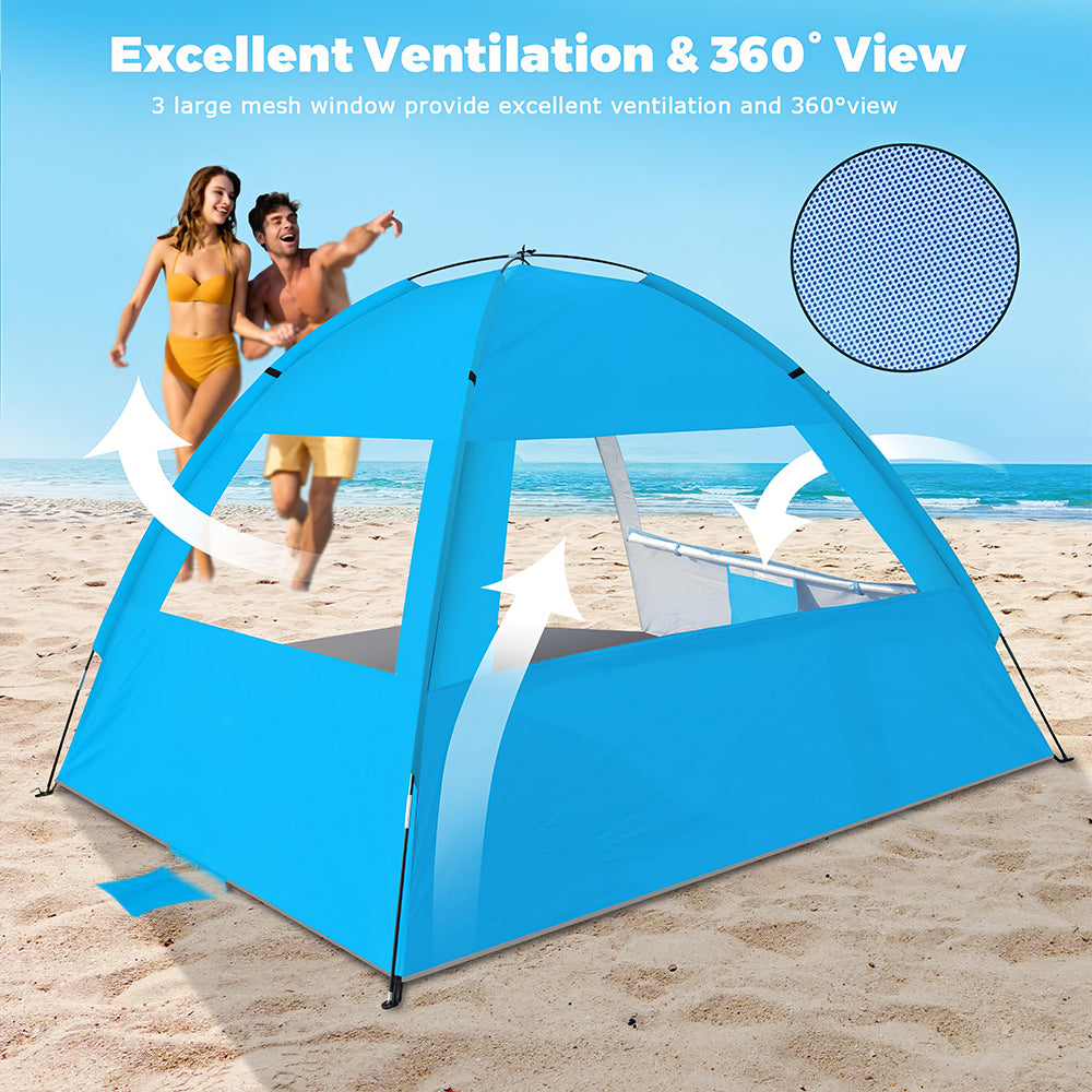 Beach Sail Tent - UPF 50+ Sun Shelter for 10P Lightweight Cabana