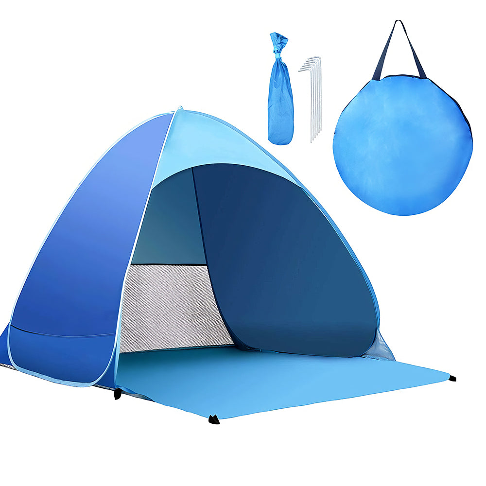 Pop Up Beach Tent for 3 to 4 People UPF 50 Plus Sun Shelter