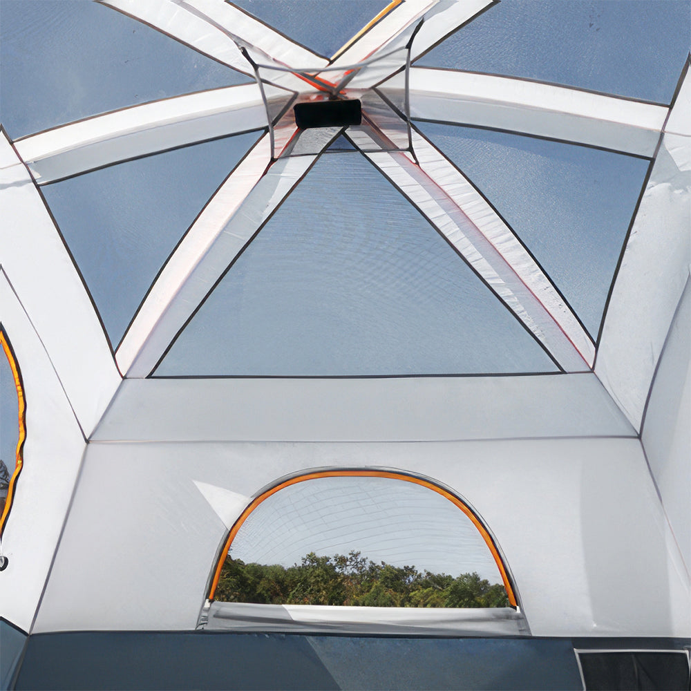 6 Person Dome Tent Waterproof Easy Setup 1 Door & 5 Mesh Windows
