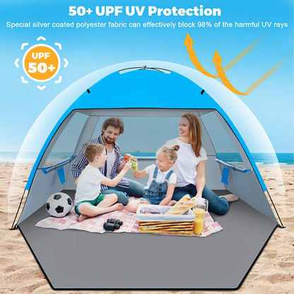 Beach Sail Tent - UPF 50+ Sun Shelter for 10P Lightweight Cabana