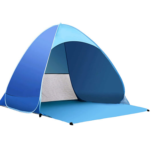 Pop Up Beach Tent for 3 to 4 People UPF 50 Plus Sun Shelter