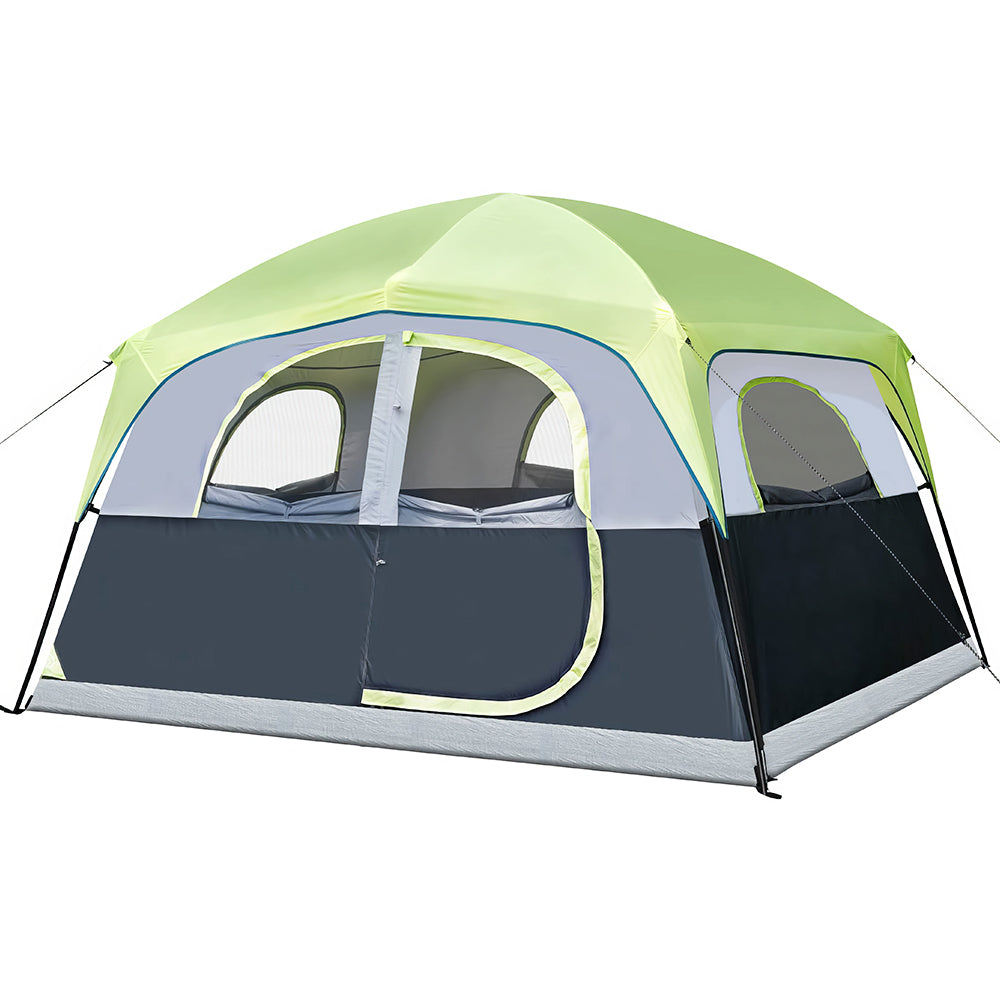 6 Person Dome Tent Waterproof Easy Setup 1 Door & 5 Mesh Windows