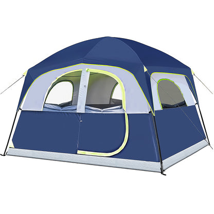 6 Person Dome Tent Waterproof Easy Setup 1 Door & 5 Mesh Windows