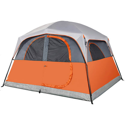 6 Person Dome Tent Waterproof Easy Setup 1 Door & 5 Mesh Windows