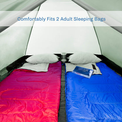 Water Resistant Two Person Dome Tent with Rain Fly and Carry Bag