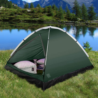 Water Resistant Two Person Dome Tent with Rain Fly and Carry Bag