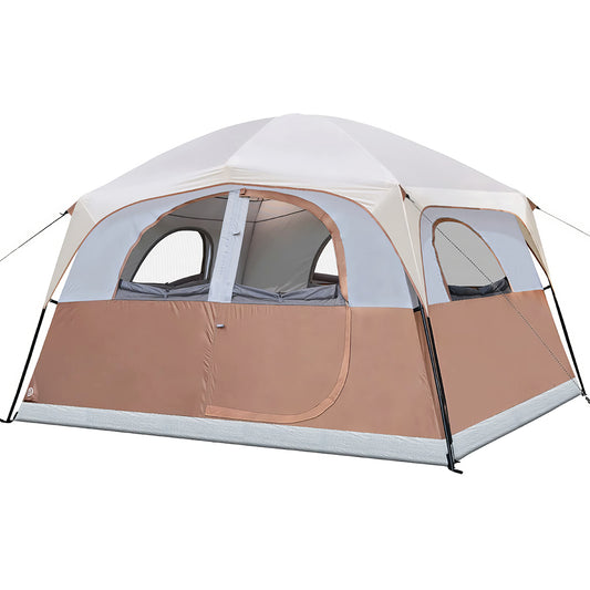 6 Person Dome Tent Waterproof Easy Setup 1 Door & 5 Mesh Windows