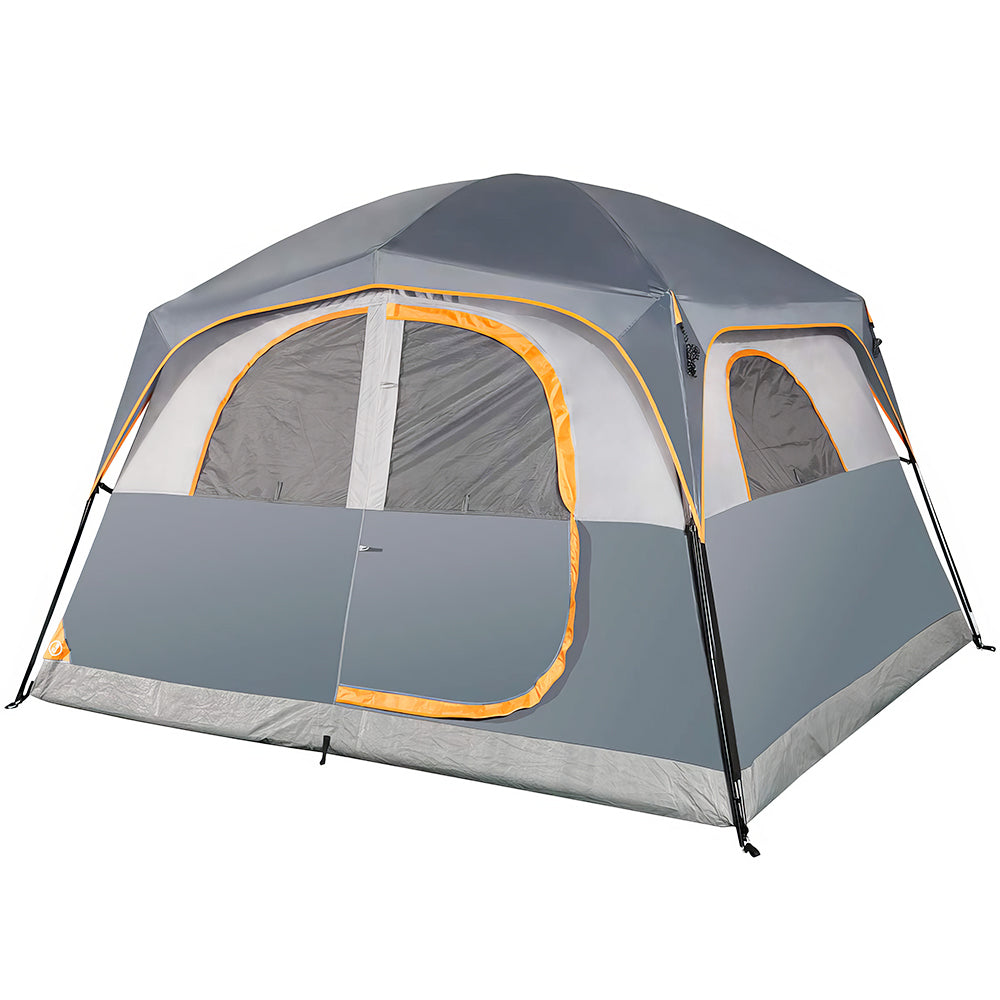 6 Person Dome Tent Waterproof Easy Setup 1 Door & 5 Mesh Windows