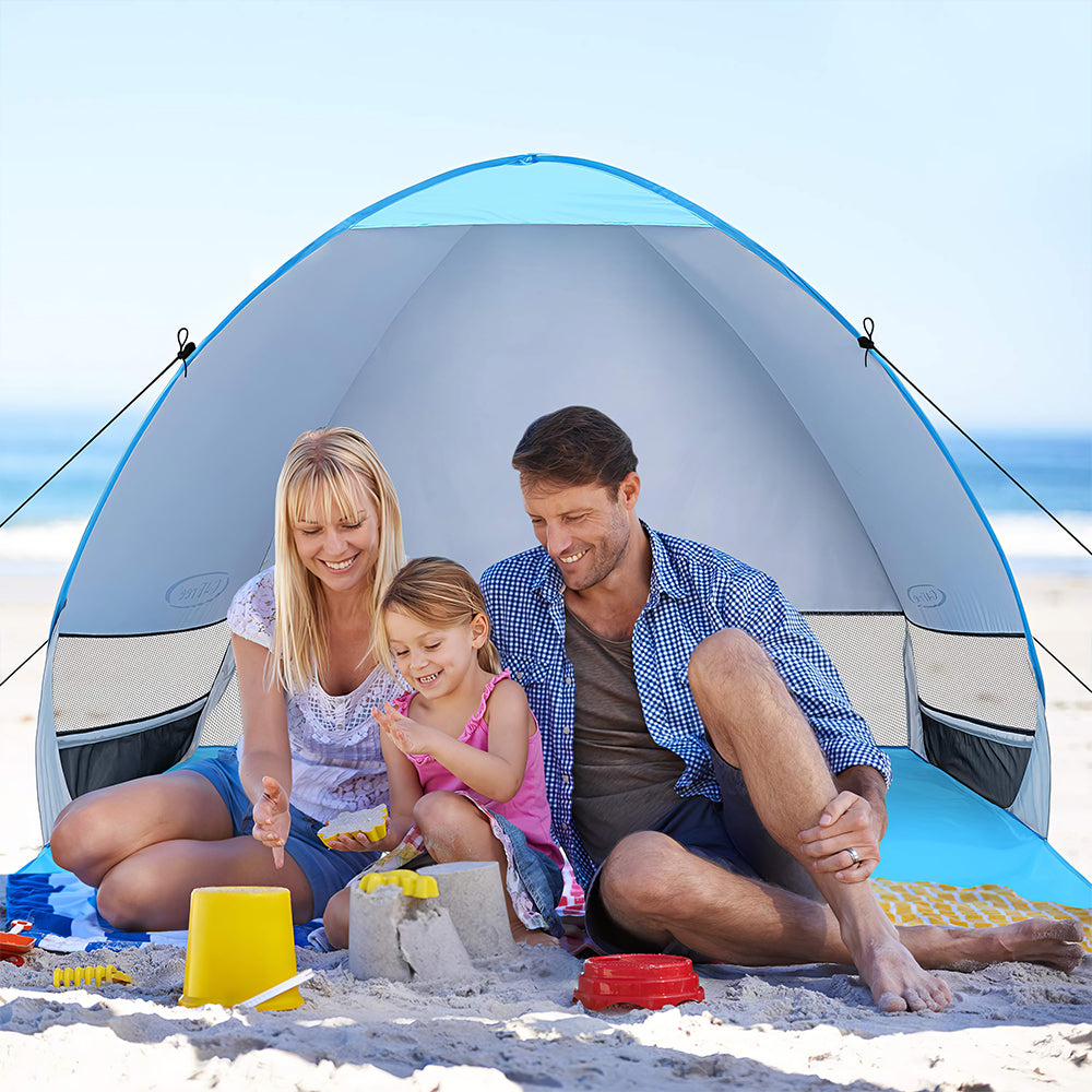 Pop-Up Beach Tent for 3-4 People with UPF 50+ UV Protection – Lightweight and Portable